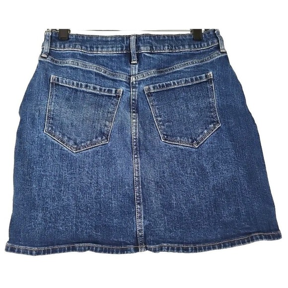 Old Navy ~Woman Size 2~ Blue Denim Jean High-Rise Button Down Mini Skirt. - Picture 8 of 9
